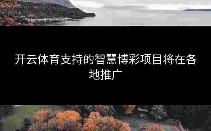 开云体育支持的智慧博彩项目将在各地推广