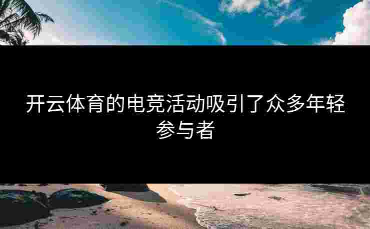开云体育的电竞活动吸引了众多年轻参与者