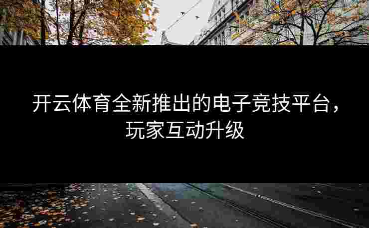 开云体育全新推出的电子竞技平台，玩家互动升级