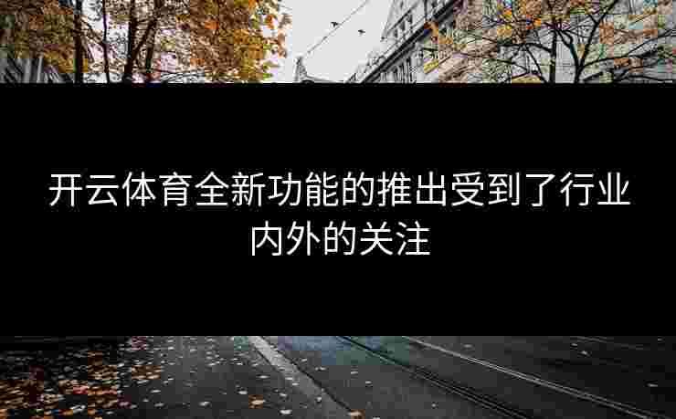 开云体育全新功能的推出受到了行业内外的关注