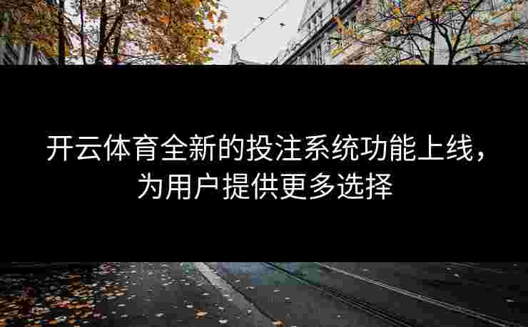 开云体育全新的投注系统功能上线，为用户提供更多选择